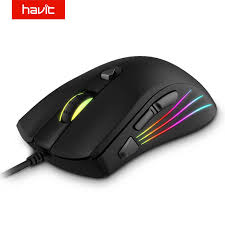 Gaming Mouse 7200DPI Programmable 7 Buttons RGB Backlit USB Wired Optical Mouse Gamer for PC Computer Laptop HV-MS762
